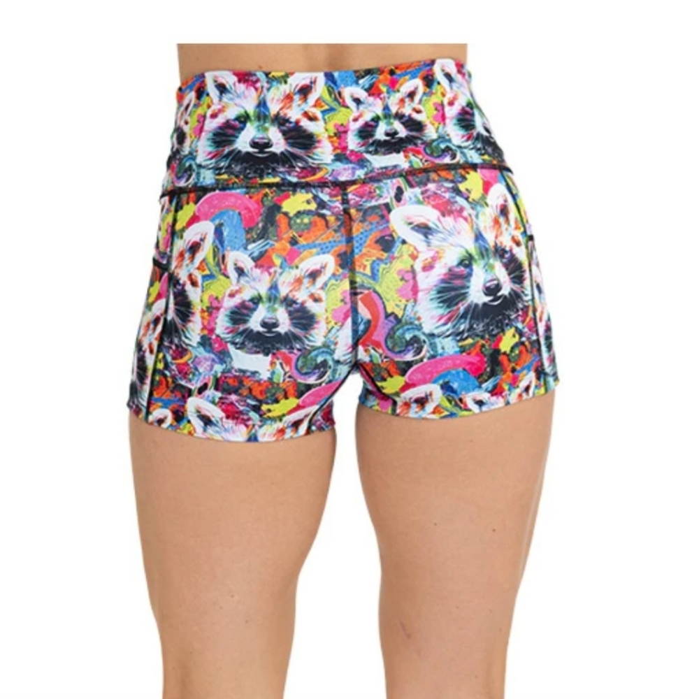 Constantly Varied Gear High Waist Colorful Raccoon Shorts - Picture 2 of 11